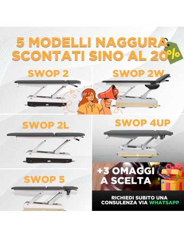 Lettino elettrico Naggura Swop 3